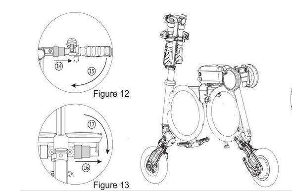 The former passage has illustrated how to unfold Airwheel E3. 